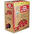 Organic Cranberry Juice Box 101.4 Fl Oz | 100% Pure Juice, No Added Sugar, Not From Concentrate | Vegan, Organic, Non GMO, Natural Unsweetened Cranberry Juice