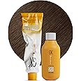 GK HAIR Global Keratin Natural 6 Dark Blonde Hair Color Cream Tube (3.4 Fl Oz/100ml) + 20 Volume Developer (5 Fl Oz/150ml) - Professional Permanent Long Lasting Toner Dye