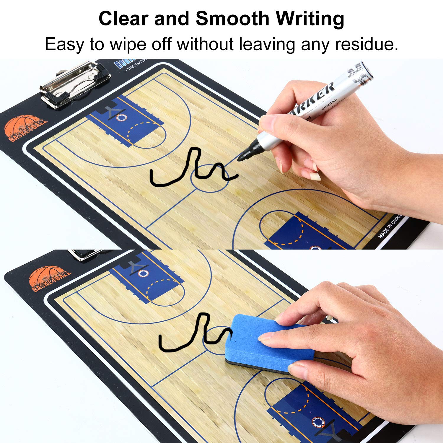 Basketball Coaching Board Dry Erase Clipboard Tactical PVC