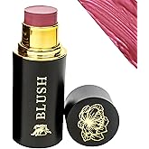 Cream Blush Stick by Phoenix Beauty – 3-in-1 Cheek, Lip & Eye Color | High Pigment, Hydrating Formula with Shea Butter & Hyaluronic Acid | Multi-Use Makeup Stick for Dewy Skin (Wild Rose, Regular)