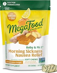 MegaFood Baby & Me Prenatal, Honey Lemon Ginger Soft Chews, 30 Ct | Doctor Formulated, Combines Vitamin B6 and Ginger for Mor