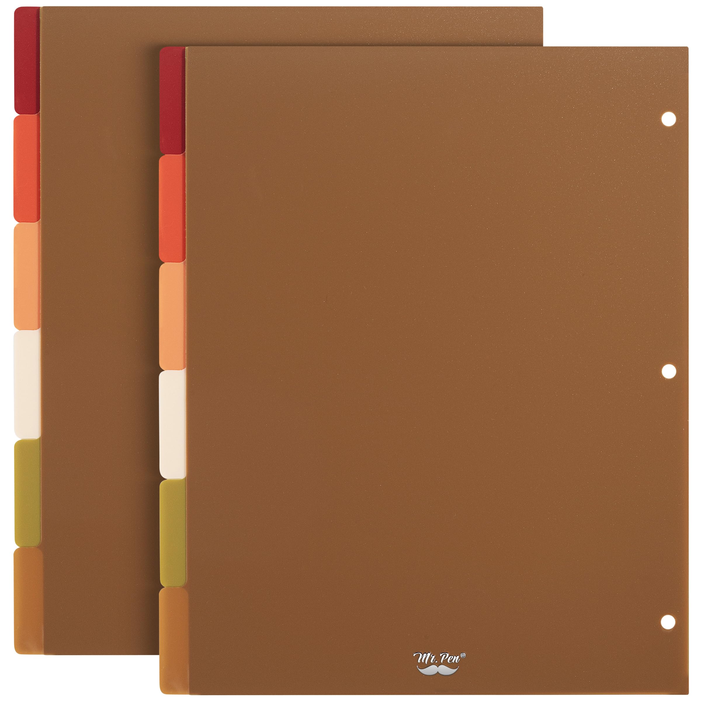 Photo 1 of Mr. Pen- 3 Ring Binder Dividers with Tabs, 2 Sets, 6 Pack/Set, Letter Size, Vintage Colors, Plastic 6 Tab Dividers for 3 Ring Binder with 12 pcs Labels