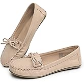CCVON Women's Loafers Slip Ons Shoes with Bowknot Driving Flats Casual Comfort Walking Penny Loafers for Women