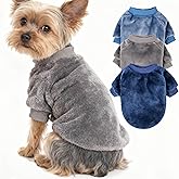 Algudbilt Dog Sweater | 3-Pack Clothes Jackets for XXS XS Dog Breed (Male & Girl), Soft Winter Coats Sweaters for Dogs and Cats, Pet Apparel Outfits (Grey,Blue,Navy, XX-Small)