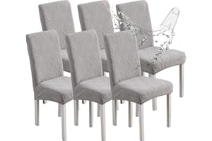 YUEANG Waterproof Dining Chair Covers, Chair Covers for Dining Room, Stretch Parsons Chair Slipcover, Removable, Washable for Dining Room Kitchen Chair Protector Cover