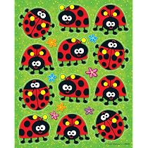 Amazon.com : Carson Dellosa 72 Ladybug Stickers for Kids, 6 Sheets ...