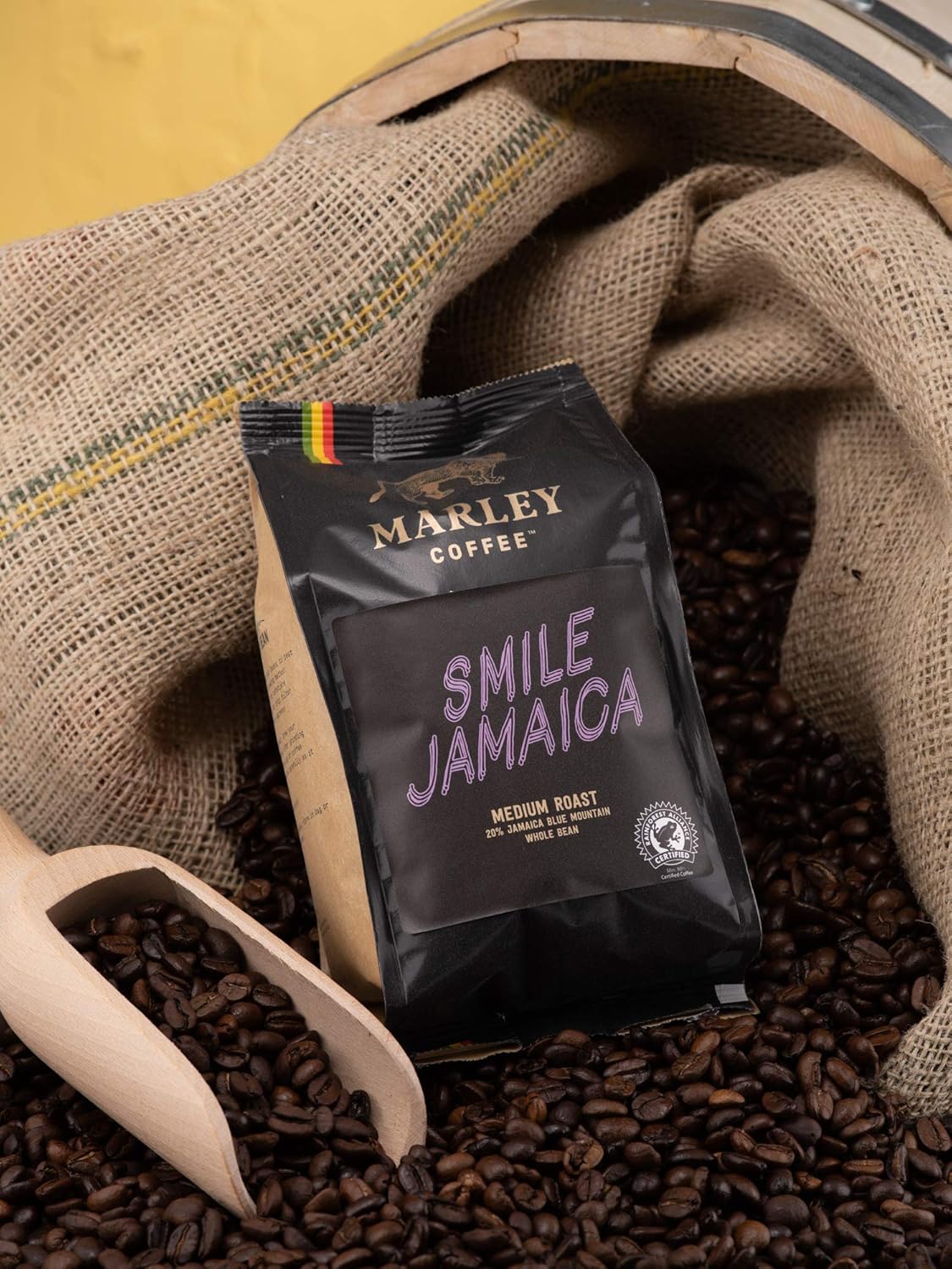 Smile Jamaica Mittlere Rostung Gemahlener Kaffee 20 Jamaica Blue Mountain Kaffee Mischung Marley Coffee Aus Der Familie Von Bob Marley 227g Amazon De Lebensmittel Getranke