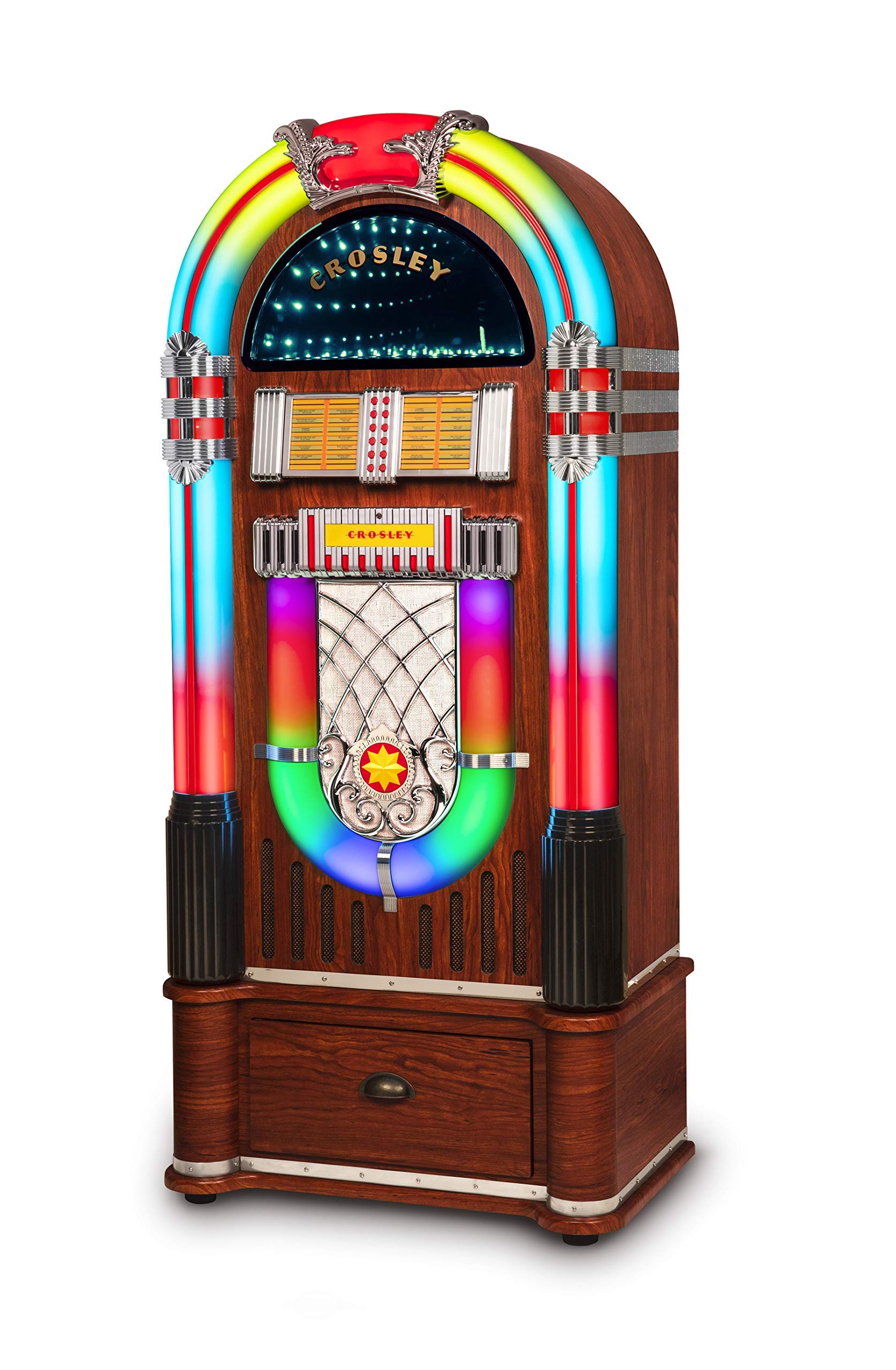 Crosley CR1215AWA Jukebox, Includes AM/FM Radio & Bluetooth Receiver