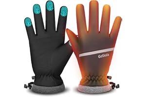 GoSkala Winter Gloves Men Women,Waterproof Windproof Touchscreen Thermal for Cold Weather Outdoor Running Cycling Hiking