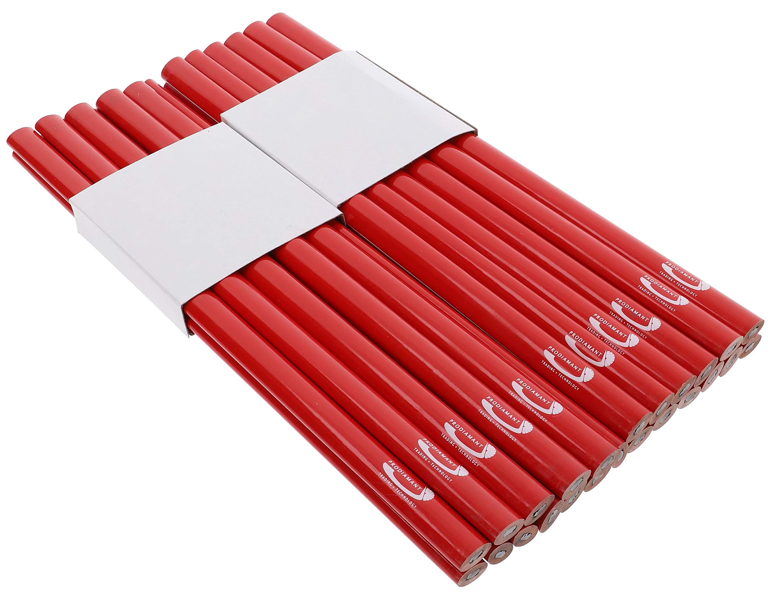 PRODIAMANT Carpenter's Pencil, Oval, 250 mm Long, The Perfect Pencil for Industry and Crafts (Pack of 24)