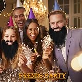 WLLHYF Black Fake Beard for Parties Cosplay Costume Prop Plush 30cm view 5