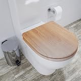 Croydex Levico Flexi-Fix D Shape Toilet Seat Soft Close Teak view 7