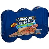 Armour Star Potted Meat, Ready to Eat Canned Meat, 10g Protein Per Serving, 3 oz. (Bulk Pack of 6)