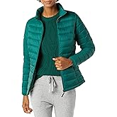 Amazon Essentials Women's Lightweight Long-Sleeve Water-Resistant Packable Puffer Jacket (Available in Plus Size)