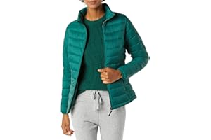 Amazon Essentials womens Lightweight Long-Sleeve Water-Resistant Packable Puffer Jacket (Available in Plus Size)
