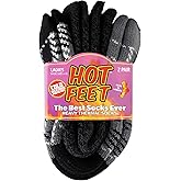HOT FEET Thermal Socks For Women- Cold Weather Thick Warm Winter Hiking Insulated Socks, Stocking Stuffers, Women Size 4–10.5