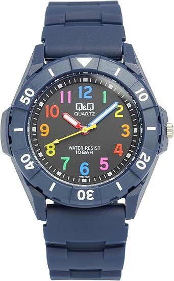 Amazon シチズン キューアンドキュー Citizen Q Q 腕時計 ウォッチ ネイビーマルチ 10気圧防水 ダイバーズ カラフルウォッチ メンズ レディース キッズ メンズ腕時計 腕時計 通販