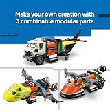 LEGO City 3in1 Airplane Service Truck Hovercraft Remix 60505 3 Minifigures view 6