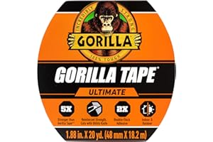 Ultimate Gorilla Tape, High Tensile Cloth with Double-Thick Adhesive for Hauling, Strapping, Patching, Bundling, Lifting, 1.8