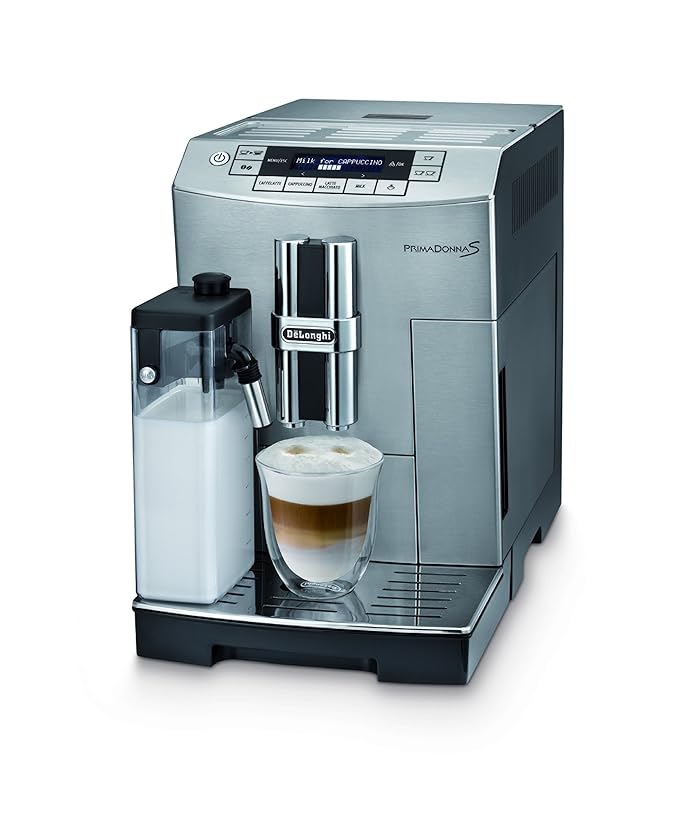 DeLonghi ECAM 26.455.MB Kaffee-Vollautomat PrimaDonna S (1.8 l, integriertes Milchsystem , Edelstahlfront)