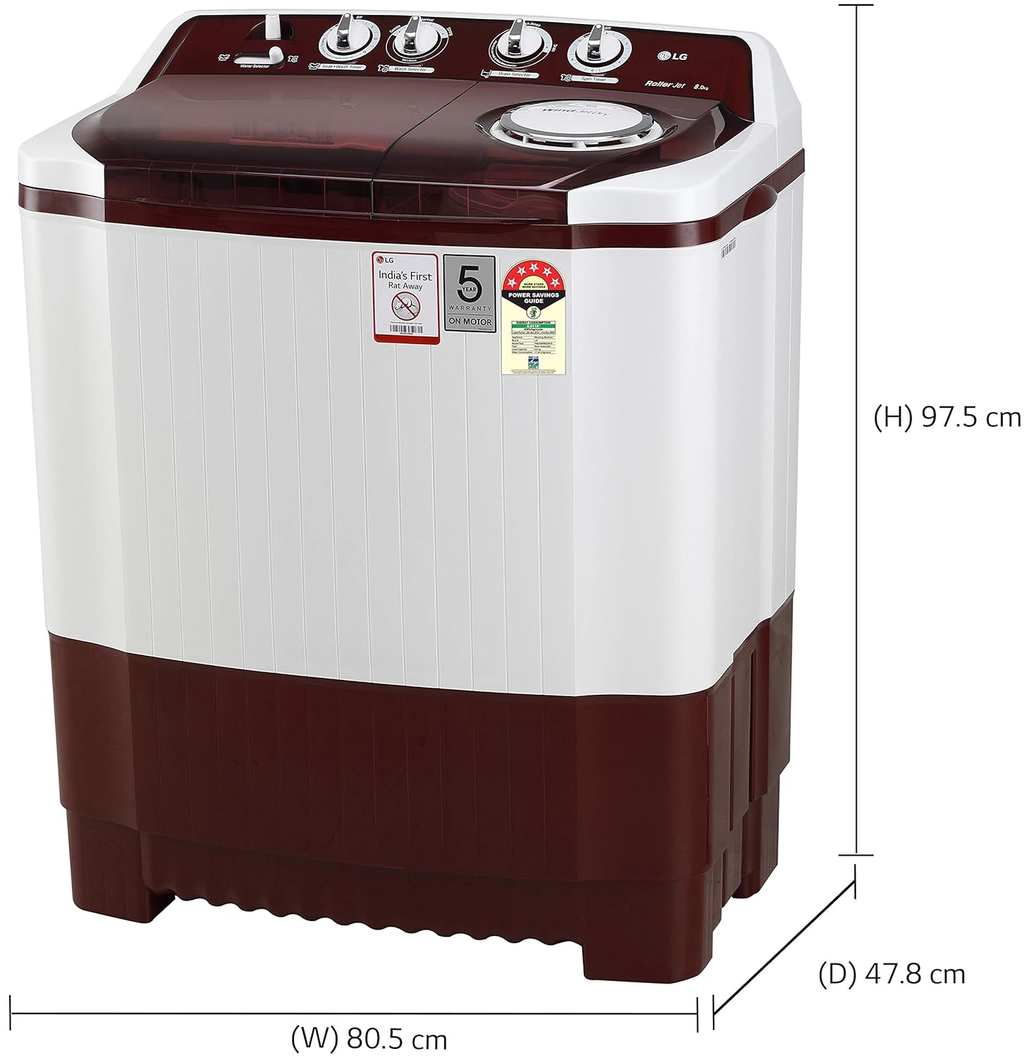 SemiAutomatic Top Loading Washing Machine Onida 7.2 kg Best Price