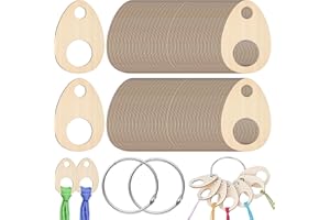 Supkiir Lot de 150 bobines de fil en bois avec anneau à charnière, 5 x 3,5 cm, en forme de larme, outils de couture pour poin