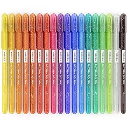 ARTEZA Glitter Gel Pens Colored Set of 18 Colors