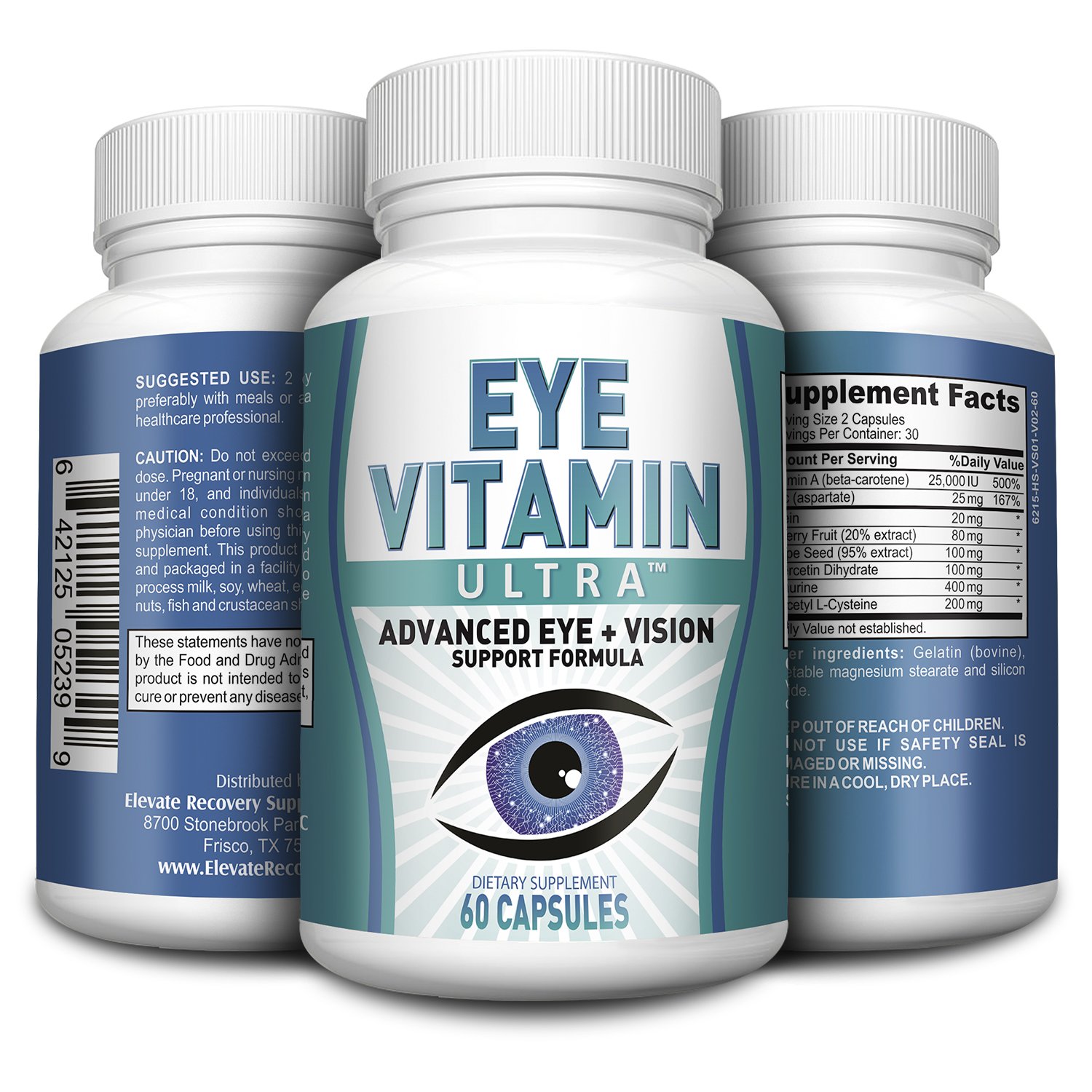 Eye Vitamin Ultra With 8 Eye Vitamins Supplements Vision Support Amazon In Health Personal Care