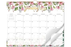 FETEULO 2024 Wall Calendar - Calendar 2024 Wall, Jan 2024 - Dec 2024, 11.6'' x 14.8'', 2024 Calendar 12 month with Julian Date, Holidays Reminder, Golden Binding, Thick Paper, Large Writing Blocks