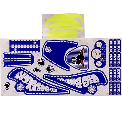 BIG Original Polizei Classic 2017 Bobby Car - Aufkleber Sticker Aufkleber-Set (Polizei)