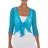 Back From Bali Womens Sheer Shrug Cardigan Lightweight Knit