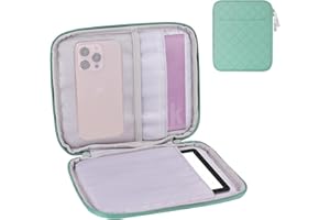 CAYEELU Padded Sleeve Pouch for 6-7 Inch eBook/E-Reader/Kindle Paperwhite/Kindle Oasis (Green-Fabric)