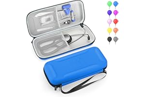 MOSLA Stethoscope Case for 3M Littmann Classic III,Lightweight II S.E. Cardiology IV,Nurse Gift Hard Organizer Portable Carry Travel Cover Storage Bag with Vital Medical Supplies