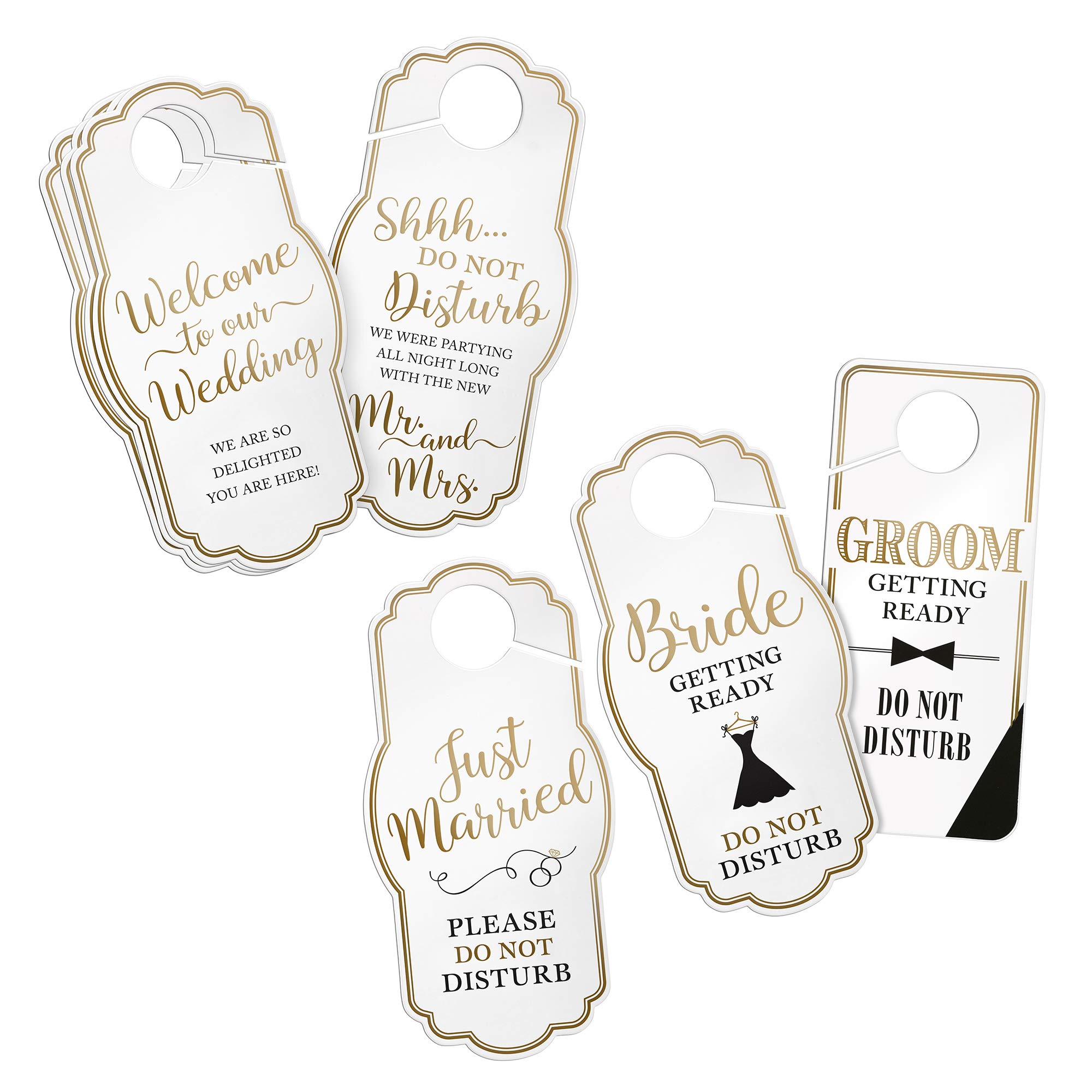 Lillian Rose Gold Wedding Door Hangers for Guests and more, 0.1, Clear