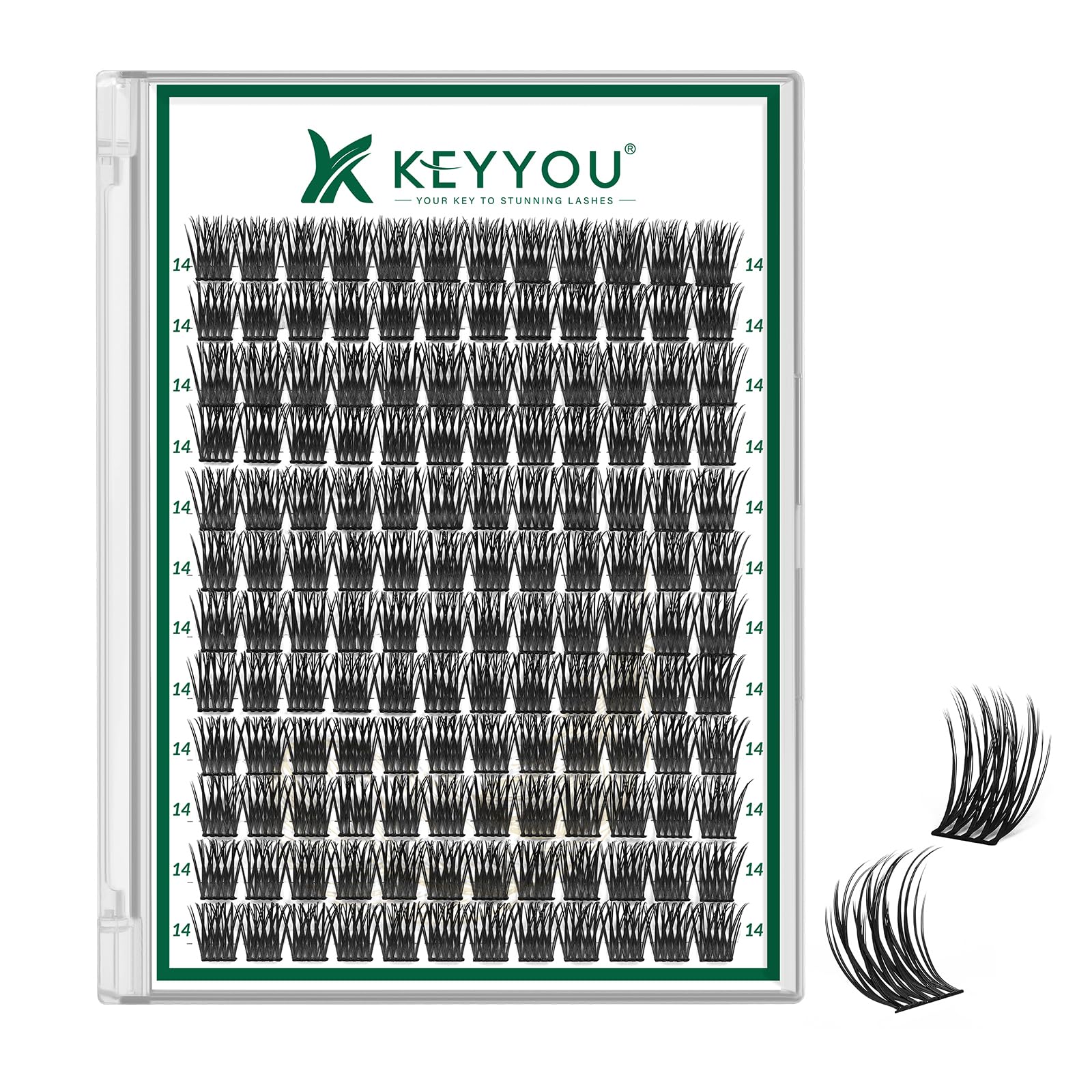 Photo 1 of Lash Clusters 144pcs Individual Lashes D Curl 14mm Eyelash Clusters KEYYOU Air Touch Cluster Lashes Super Lightweight Soft Wispy Comfortable Easy DIY at Home(Air03-D-14mm)