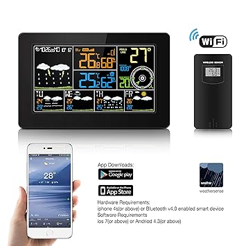 Camgo Wifi Wetterstation Wlan Thermometer Drahtlose Digitale