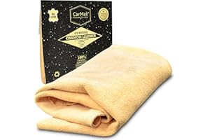 CARMAX PREMIUM CAR CARE CarMax English Premium Grade Natural Chamois Leather Large - Perfect for Drying Off The Whole car, Glass, Mirrors, Inside and Out, Super Soft and Highly Absorbent, Made in The UK (Large)…