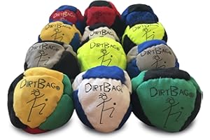 WORLD FOOTBAG Dirtbag Footbag Sand-Filled 12-Pack - Assorted Colors