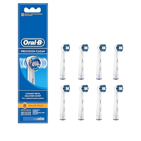 Braun Oral-B Aufsteckbürsten Precision Clean 8er (für alle rotierenden Zahnbürsten von Oral-B)