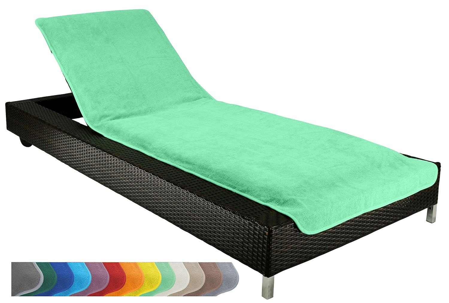 Garden & Outdoors 75x200 cm Mint Brandsseller Lounger Cover Beach Towel