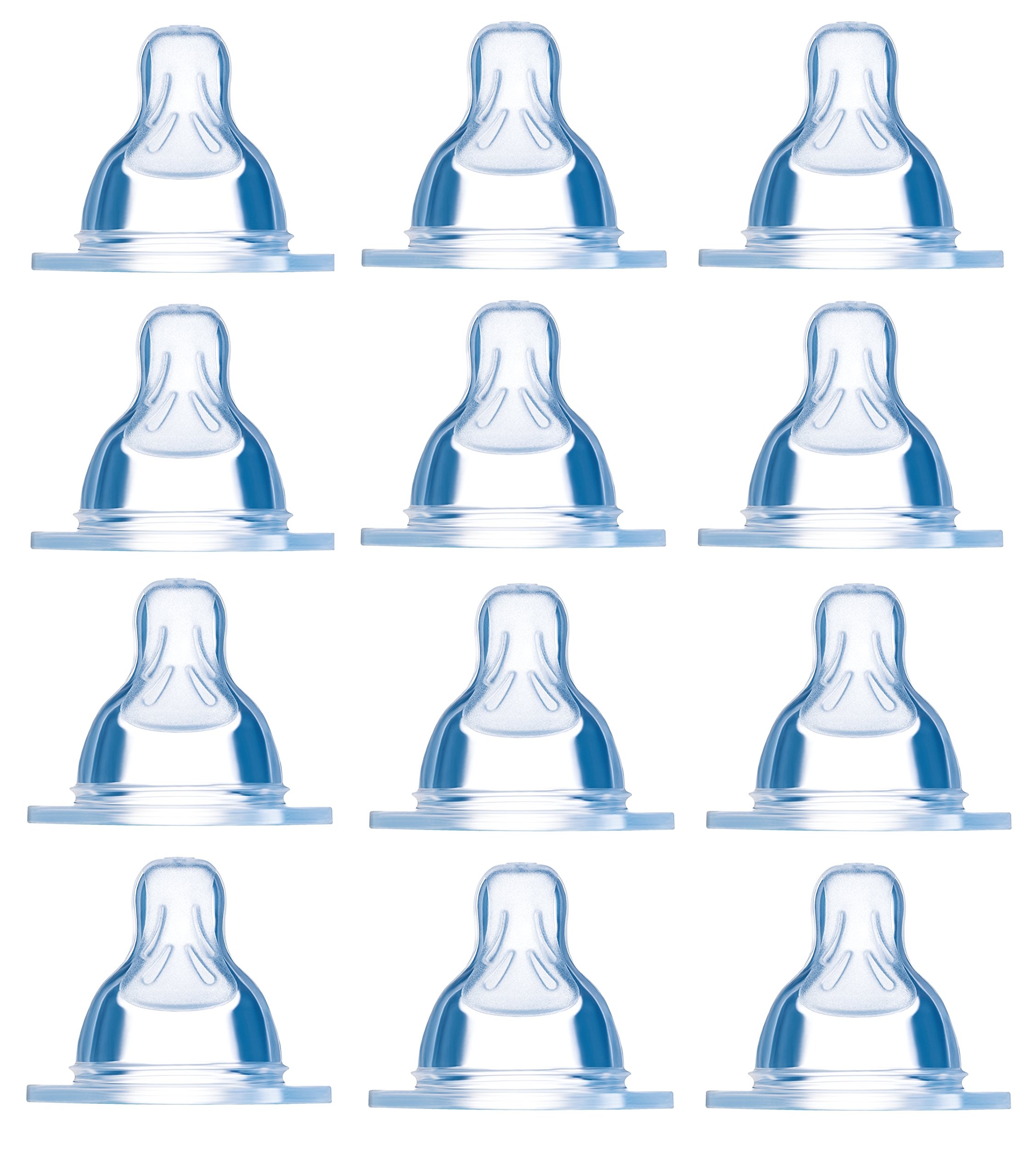 MAM Teat Set, Size 0 from 0+ Months - Extra Slow, Pack of 12