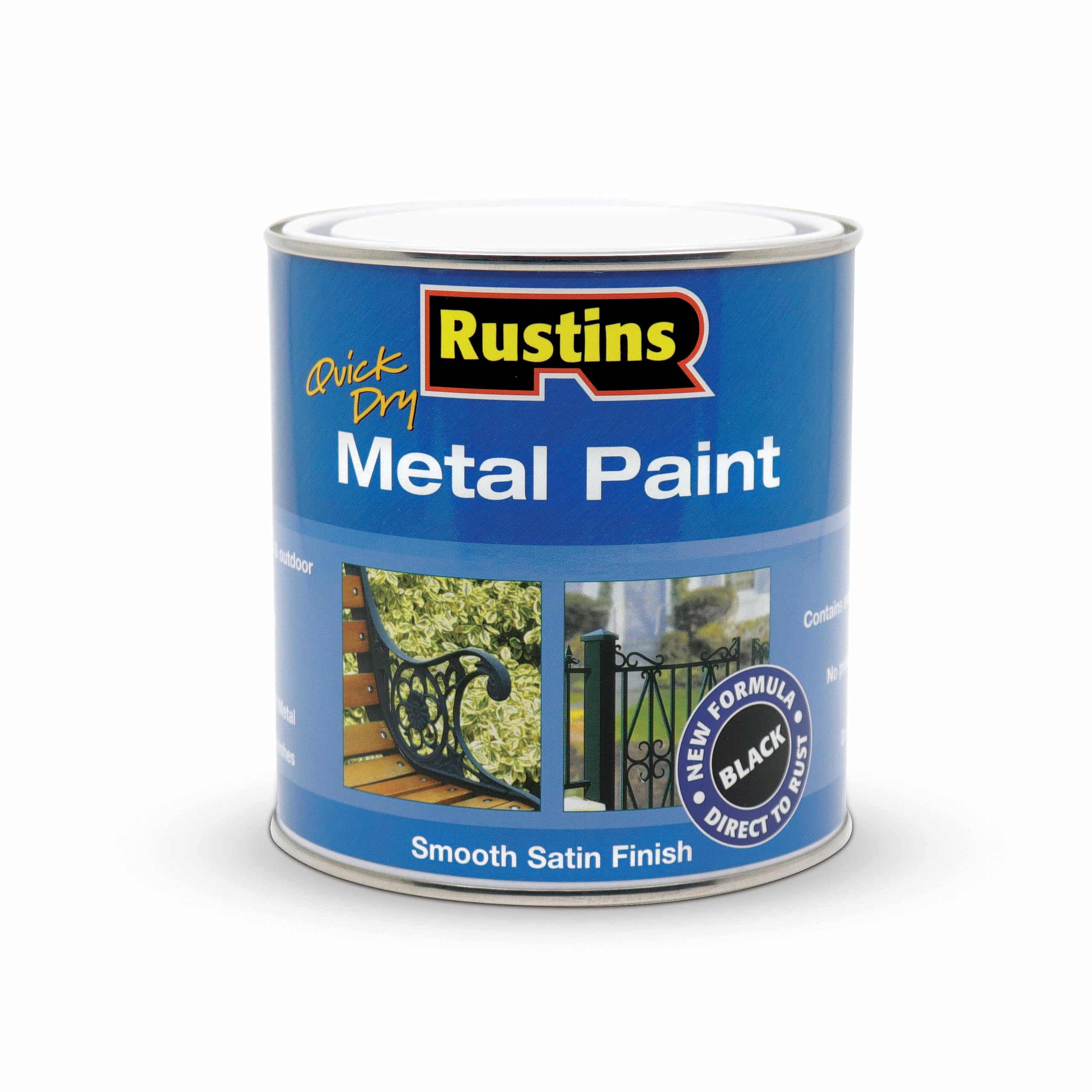 RUSTINS Metal Paint Black 1L