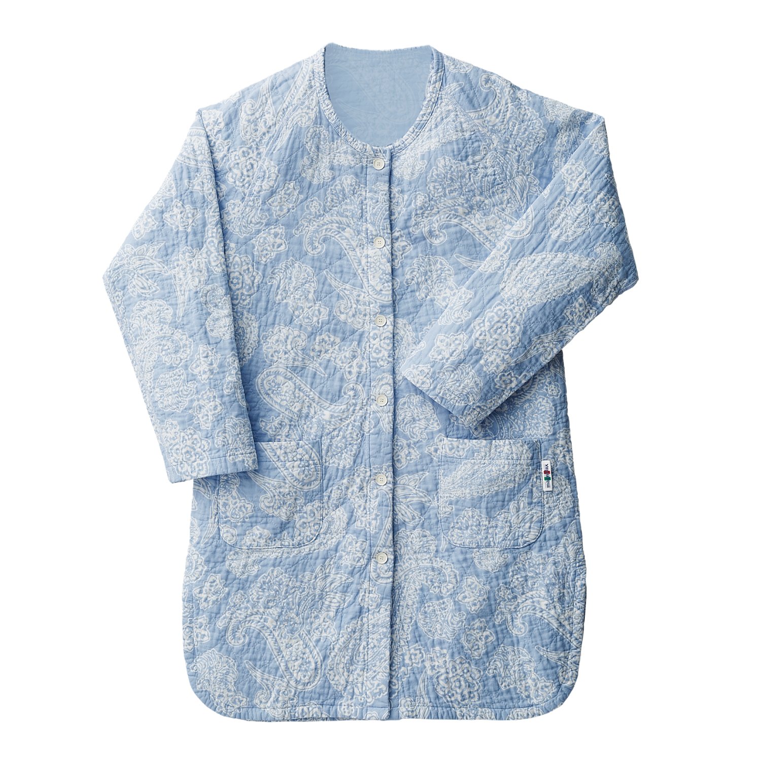 正規店仕入れの マニフレックス パジャマ デザイン キルト 女性用 えり無し ワンピース ブルー M B01nayw64b ブルー Medium Wisehost Co Il