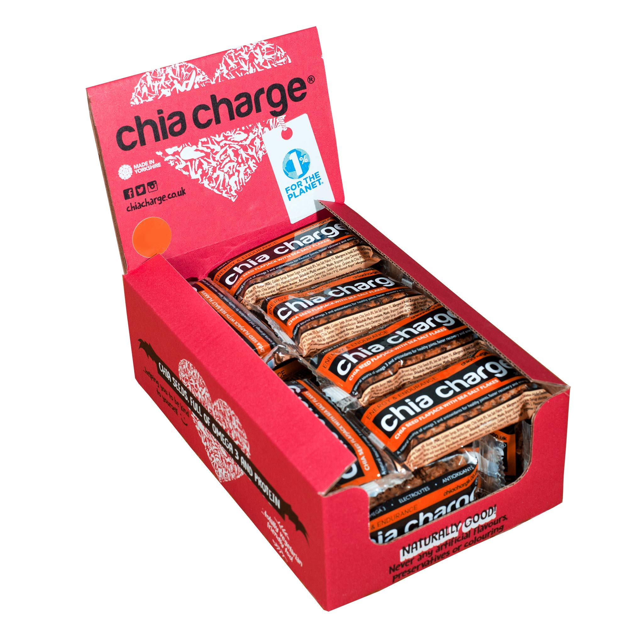 Mini Flapjacks Pack - Chia Seeds - Energy Bar - Healthy Snack Bar - Bars - Running, Gym and Cycling Energy - Lunchbox Snack (Salted Caramel, 18 x 30g)
