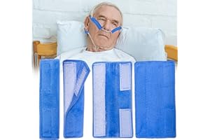 WUWUMILINE 4 Pieces Nasal Cannula Ear Cushions-Soft Nasal Oxygen Pads, Soft Cannula Wrap Oxygen Cover- Ear Protector for Oxygen Users, Prevent Indentations Irritated Cheek Skin and Ear Soreness (Blue)