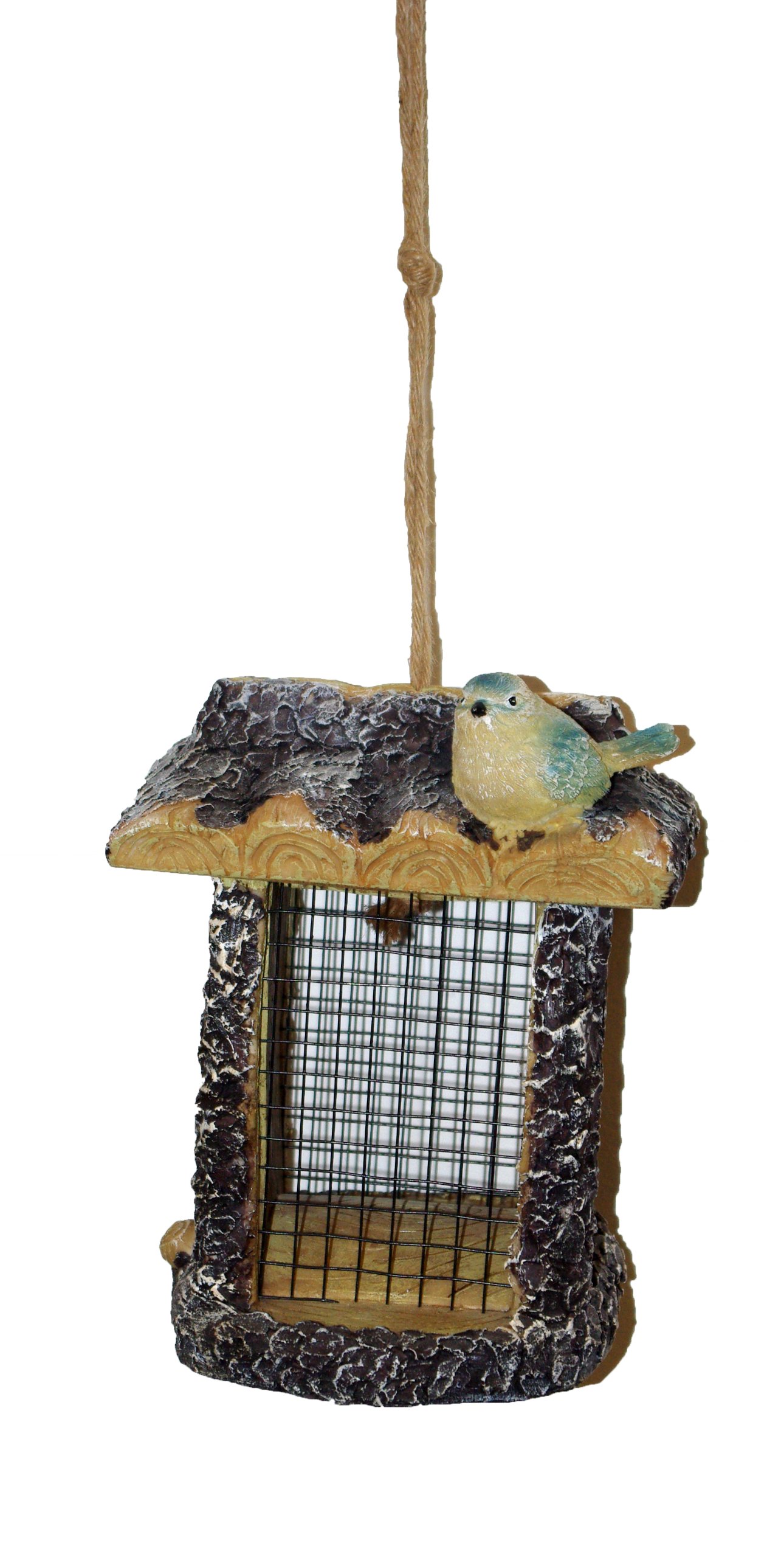 Garden Style 24-70 16 x 14 x 20cm Birdhouse Peanut Feeder Bark Finish