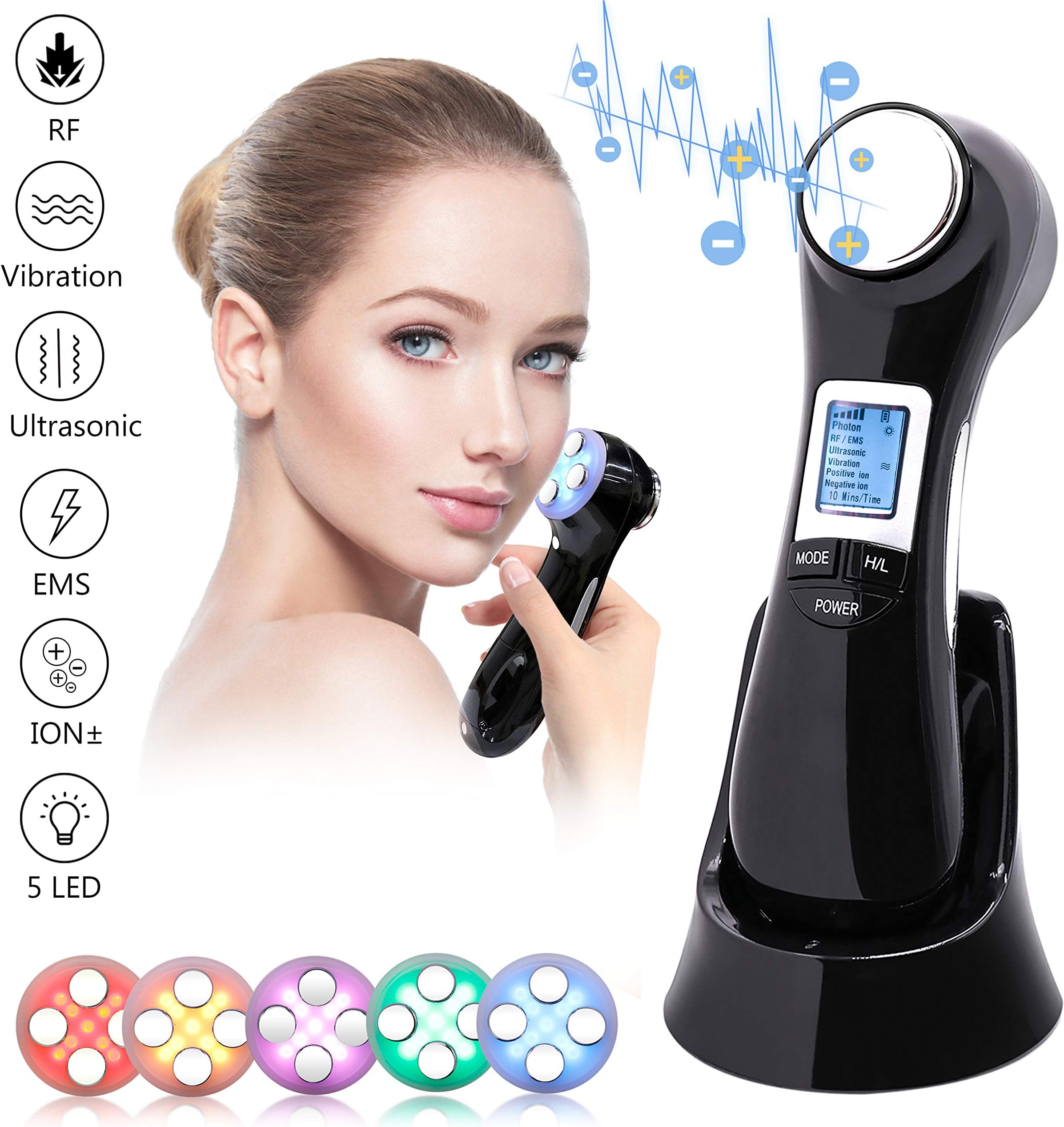 Skin Tightening Device 6 in 1 Face Lifting Machine Skin Firming Machine for Wrinkle Removal Anti Aging and Skin Care