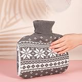 Heyu-Lotus 1L Hot Water Bottle with Soft Knitted Cover for Pain Relief view 6