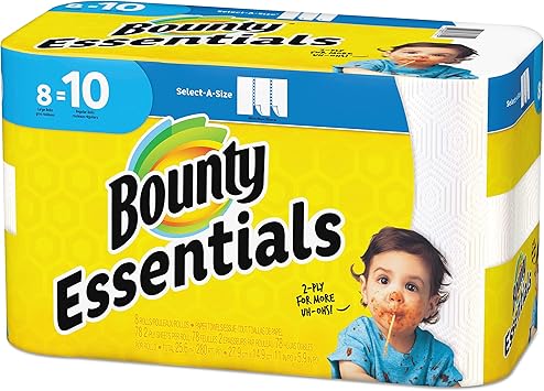 Bounty Essentials Papierhandtuch Handtucher Select A Size 11 In X 5 7 8in Weiss 40 Blatt Pro Rolle Karton 8 Rollen Amazon De Baumarkt