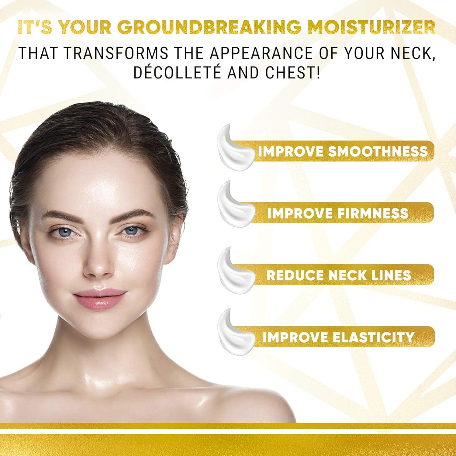 Neck Firming Cream, Anti Aging Moisturizer, Skin Tightening and Crepe Skin Repair Cream, Double Chin Reducer 2 Fl Oz.: Beauty